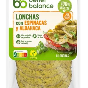 LONCHAS VEGANAS DE ESPINACAS Y ALBAHACA 80g