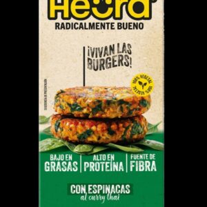 HEURA Burger de espinacas y curry thai 2und 160g