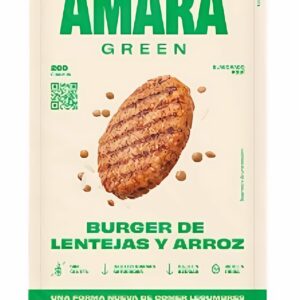Burger de lentejas y arroz Amara, envase